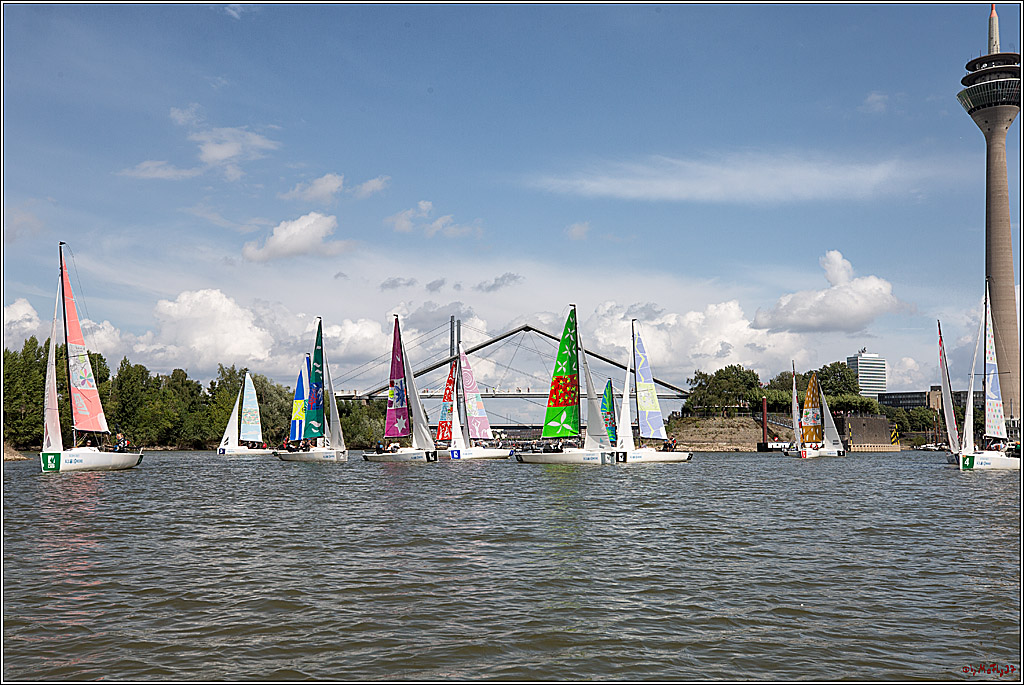 Die Kultur-Regatta Sailing #Art4GlobalGoals - Nachhaltigkeitsziele (Sustainable Develpment Goals / SDGs) der Vereinten Nationen (UN); Monheim - Duesselorfer Yachthafen, 22.08.2021