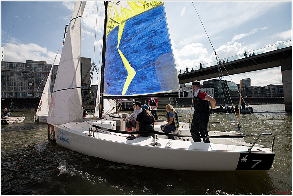 Die Kultur-Regatta Sailing #Art4GlobalGoals - Nachhaltigkeitsziele (Sustainable Develpment Goals / SDGs) der Vereinten Nationen (UN); Monheim - Duesselorfer Yachthafen, 22.08.2021