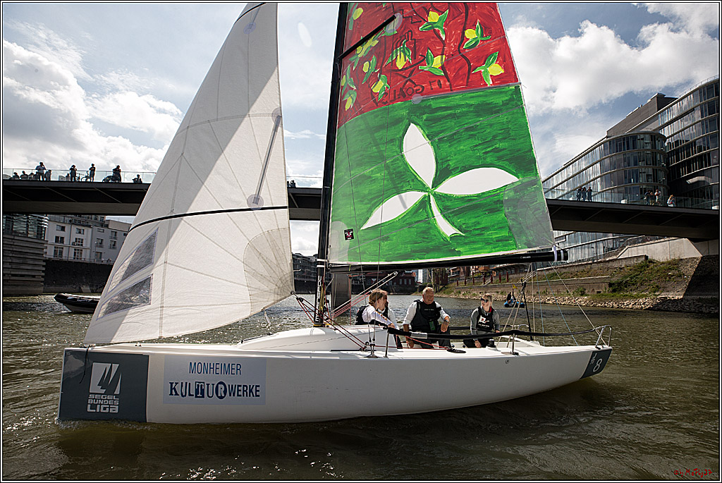 Die Kultur-Regatta Sailing #Art4GlobalGoals - Nachhaltigkeitsziele (Sustainable Develpment Goals / SDGs) der Vereinten Nationen (UN); Monheim - Duesselorfer Yachthafen, 22.08.2021