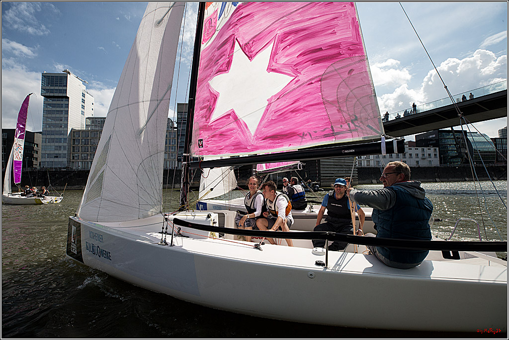 Die Kultur-Regatta Sailing #Art4GlobalGoals - Nachhaltigkeitsziele (Sustainable Develpment Goals / SDGs) der Vereinten Nationen (UN); Monheim - Duesselorfer Yachthafen, 22.08.2021
