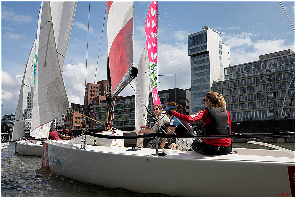 Die Kultur-Regatta Sailing #Art4GlobalGoals - Nachhaltigkeitsziele (Sustainable Develpment Goals / SDGs) der Vereinten Nationen (UN); Monheim - Duesselorfer Yachthafen, 22.08.2021