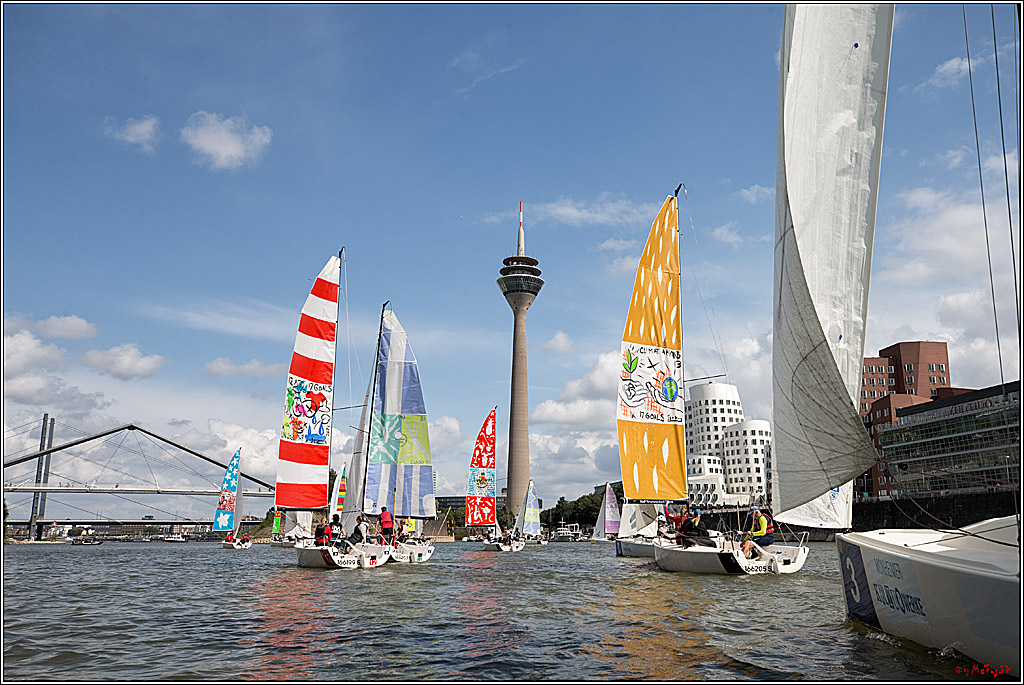 Die Kultur-Regatta Sailing #Art4GlobalGoals - Nachhaltigkeitsziele (Sustainable Develpment Goals / SDGs) der Vereinten Nationen (UN); Monheim - Duesselorfer Yachthafen, 22.08.2021