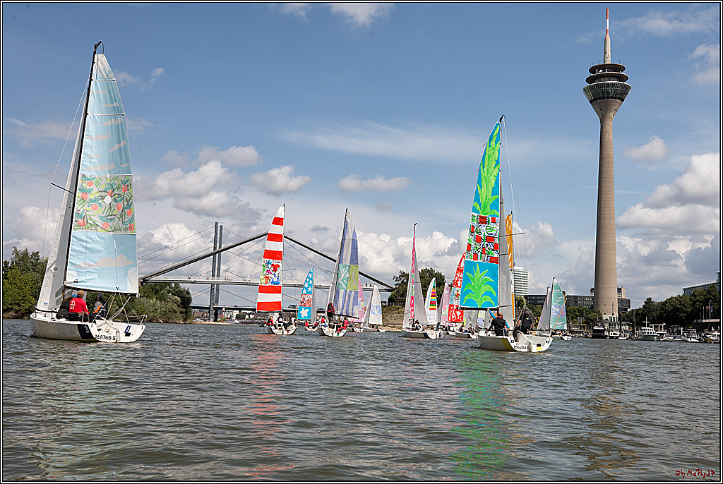 Die Kultur-Regatta Sailing #Art4GlobalGoals - Nachhaltigkeitsziele (Sustainable Develpment Goals / SDGs) der Vereinten Nationen (UN); Monheim - Duesselorfer Yachthafen, 22.08.2021