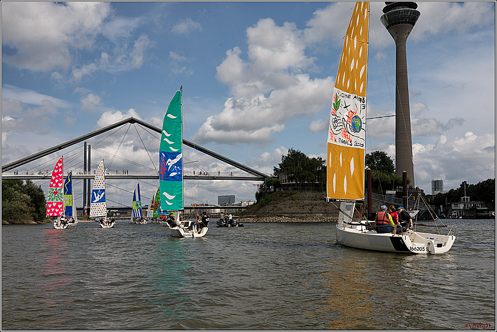 Die Kultur-Regatta Sailing #Art4GlobalGoals - Nachhaltigkeitsziele (Sustainable Develpment Goals / SDGs) der Vereinten Nationen (UN); Monheim - Duesselorfer Yachthafen, 22.08.2021