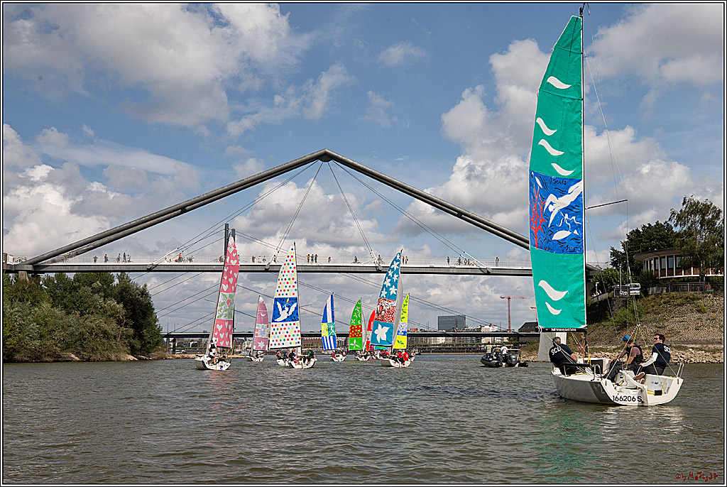 Die Kultur-Regatta Sailing #Art4GlobalGoals - Nachhaltigkeitsziele (Sustainable Develpment Goals / SDGs) der Vereinten Nationen (UN); Monheim - Duesselorfer Yachthafen, 22.08.2021