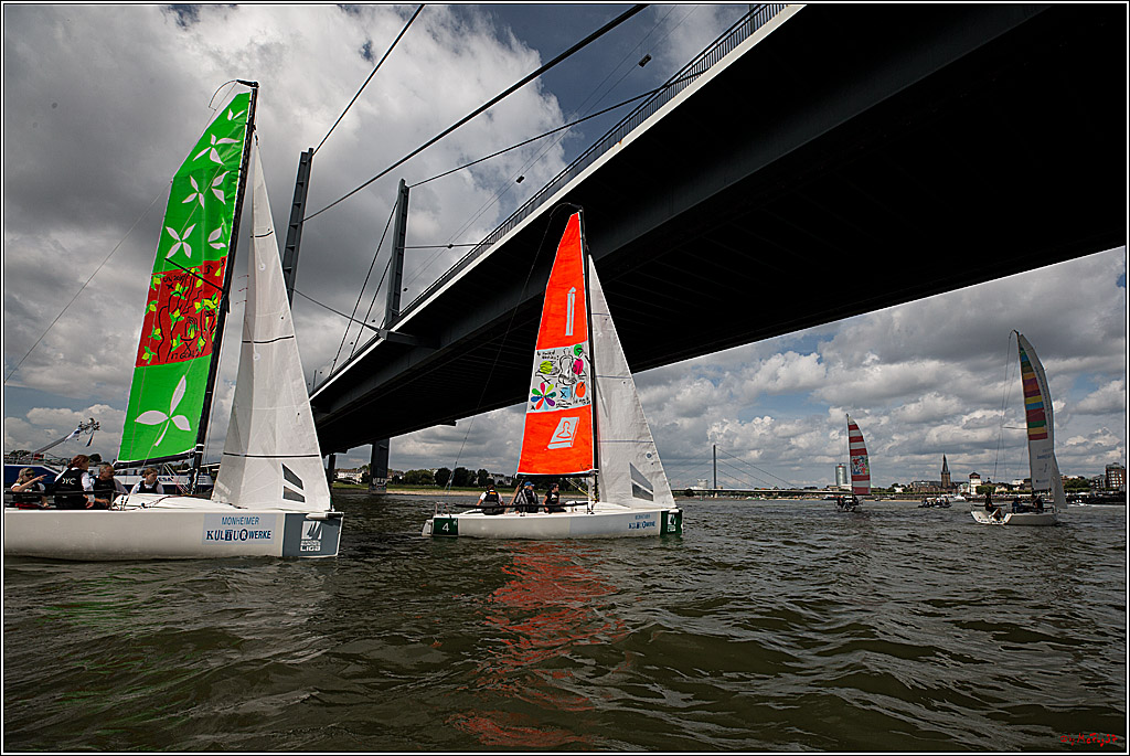 Die Kultur-Regatta Sailing #Art4GlobalGoals - Nachhaltigkeitsziele (Sustainable Develpment Goals / SDGs) der Vereinten Nationen (UN); Monheim - Duesselorfer Yachthafen, 22.08.2021