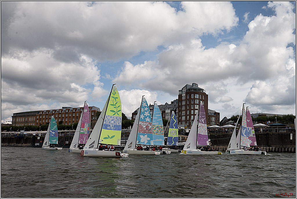 Die Kultur-Regatta Sailing #Art4GlobalGoals - Nachhaltigkeitsziele (Sustainable Develpment Goals / SDGs) der Vereinten Nationen (UN); Monheim - Duesselorfer Yachthafen, 22.08.2021