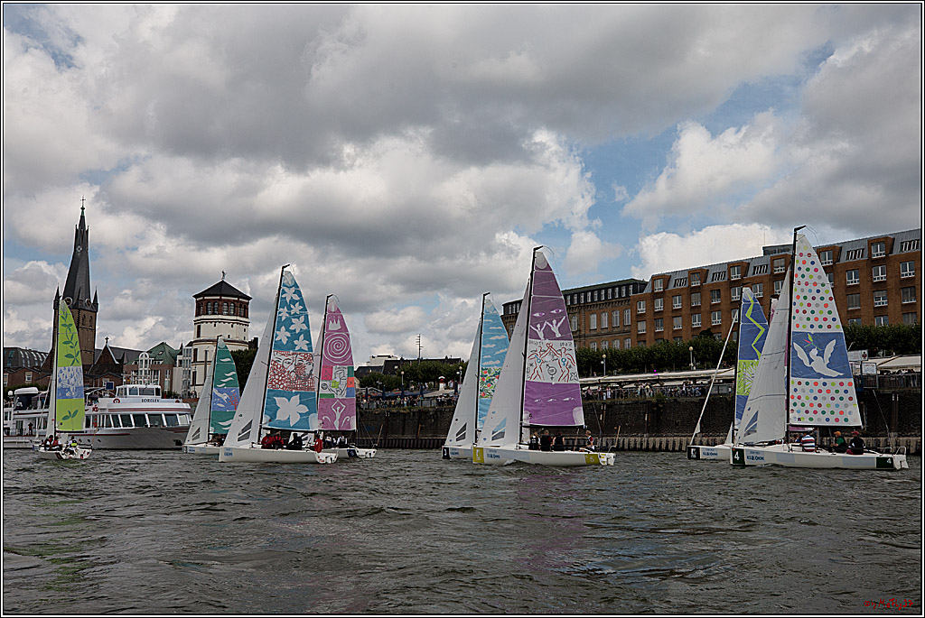 Die Kultur-Regatta Sailing #Art4GlobalGoals - Nachhaltigkeitsziele (Sustainable Develpment Goals / SDGs) der Vereinten Nationen (UN); Monheim - Duesselorfer Yachthafen, 22.08.2021