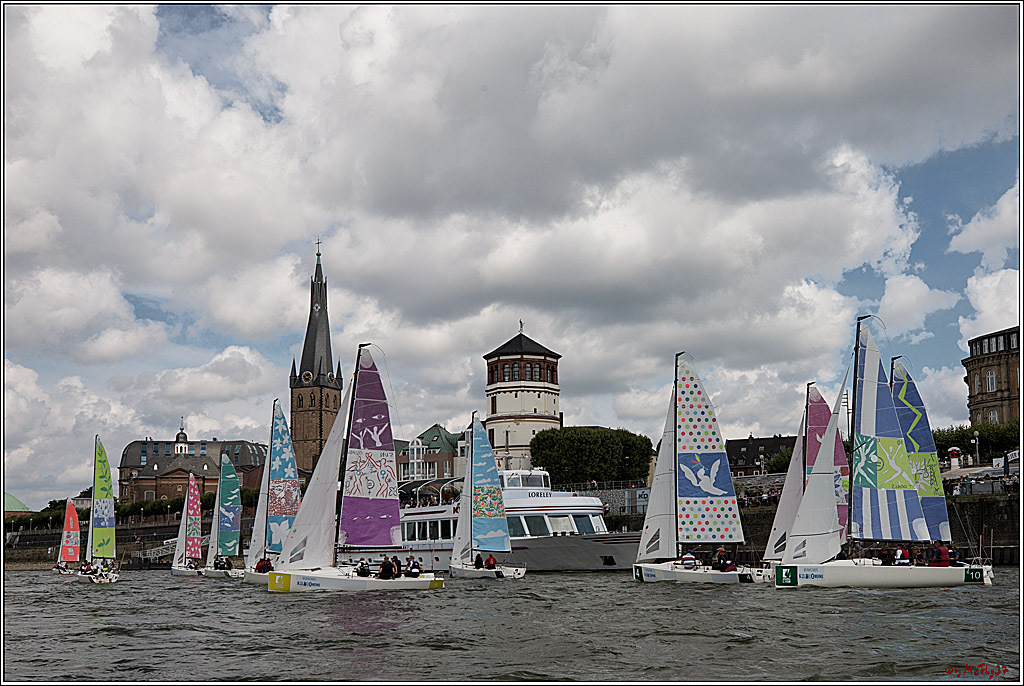 Die Kultur-Regatta Sailing #Art4GlobalGoals - Nachhaltigkeitsziele (Sustainable Develpment Goals / SDGs) der Vereinten Nationen (UN); Monheim - Duesselorfer Yachthafen, 22.08.2021