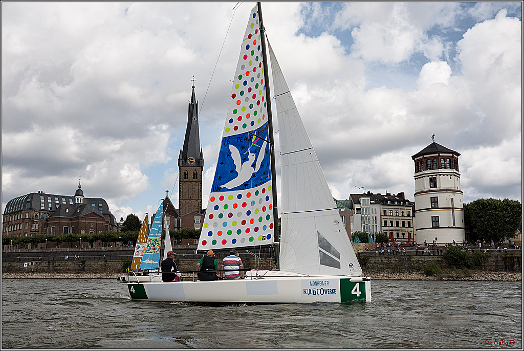 Die Kultur-Regatta Sailing #Art4GlobalGoals - Nachhaltigkeitsziele (Sustainable Develpment Goals / SDGs) der Vereinten Nationen (UN); Monheim - Duesselorfer Yachthafen, 22.08.2021
