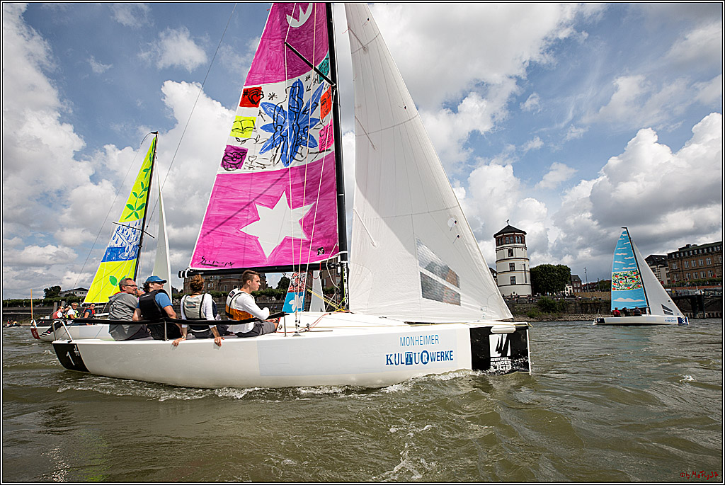 Die Kultur-Regatta Sailing #Art4GlobalGoals - Nachhaltigkeitsziele (Sustainable Develpment Goals / SDGs) der Vereinten Nationen (UN); Monheim - Duesselorfer Yachthafen, 22.08.2021