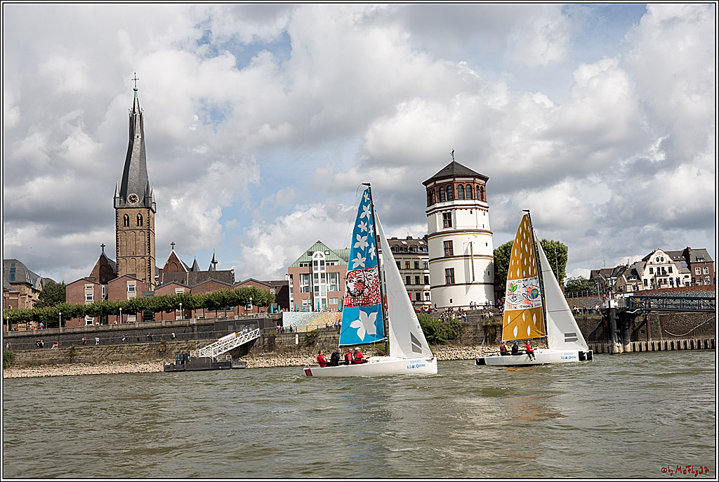 Die Kultur-Regatta Sailing #Art4GlobalGoals - Nachhaltigkeitsziele (Sustainable Develpment Goals / SDGs) der Vereinten Nationen (UN); Monheim - Duesselorfer Yachthafen, 22.08.2021