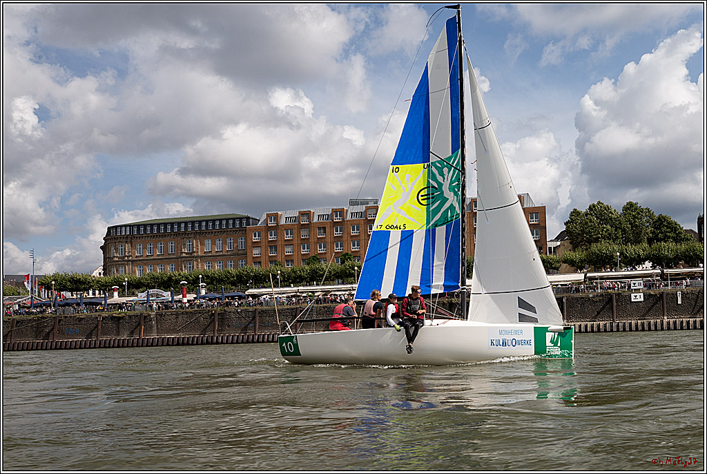 Die Kultur-Regatta Sailing #Art4GlobalGoals - Nachhaltigkeitsziele (Sustainable Develpment Goals / SDGs) der Vereinten Nationen (UN); Monheim - Duesselorfer Yachthafen, 22.08.2021