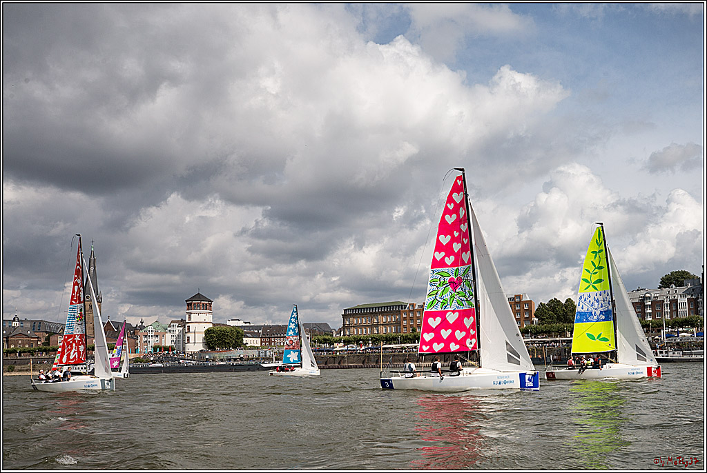 Die Kultur-Regatta Sailing #Art4GlobalGoals - Nachhaltigkeitsziele (Sustainable Develpment Goals / SDGs) der Vereinten Nationen (UN); Monheim - Duesselorfer Yachthafen, 22.08.2021