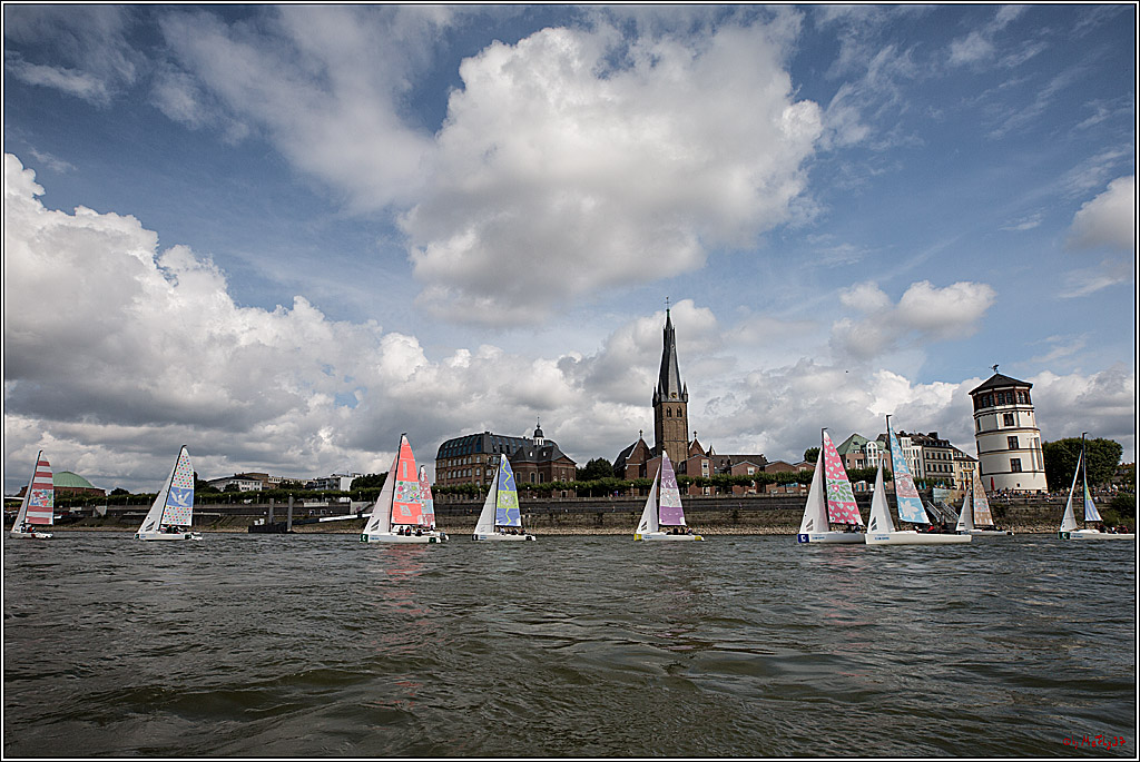 Die Kultur-Regatta Sailing #Art4GlobalGoals - Nachhaltigkeitsziele (Sustainable Develpment Goals / SDGs) der Vereinten Nationen (UN); Monheim - Duesselorfer Yachthafen, 22.08.2021
