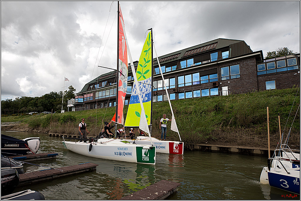 Die Kultur-Regatta Sailing #Art4GlobalGoals - Nachhaltigkeitsziele (Sustainable Develpment Goals / SDGs) der Vereinten Nationen (UN); Monheim - Duesselorfer Yachthafen, 22.08.2021