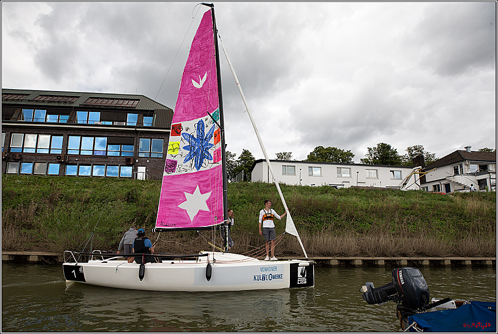 Die Kultur-Regatta Sailing #Art4GlobalGoals - Nachhaltigkeitsziele (Sustainable Develpment Goals / SDGs) der Vereinten Nationen (UN); Monheim - Duesselorfer Yachthafen, 22.08.2021