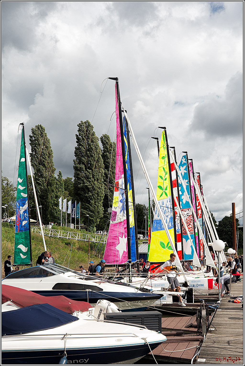 Die Kultur-Regatta Sailing #Art4GlobalGoals - Nachhaltigkeitsziele (Sustainable Develpment Goals / SDGs) der Vereinten Nationen (UN); Monheim - Duesselorfer Yachthafen, 22.08.2021