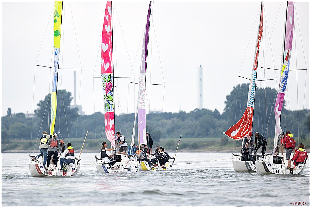 Die Kultur-Regatta Sailing #Art4GlobalGoals - Nachhaltigkeitsziele (Sustainable Develpment Goals / SDGs) der Vereinten Nationen (UN); Monheim - Duesselorfer Yachthafen, 22.08.2021