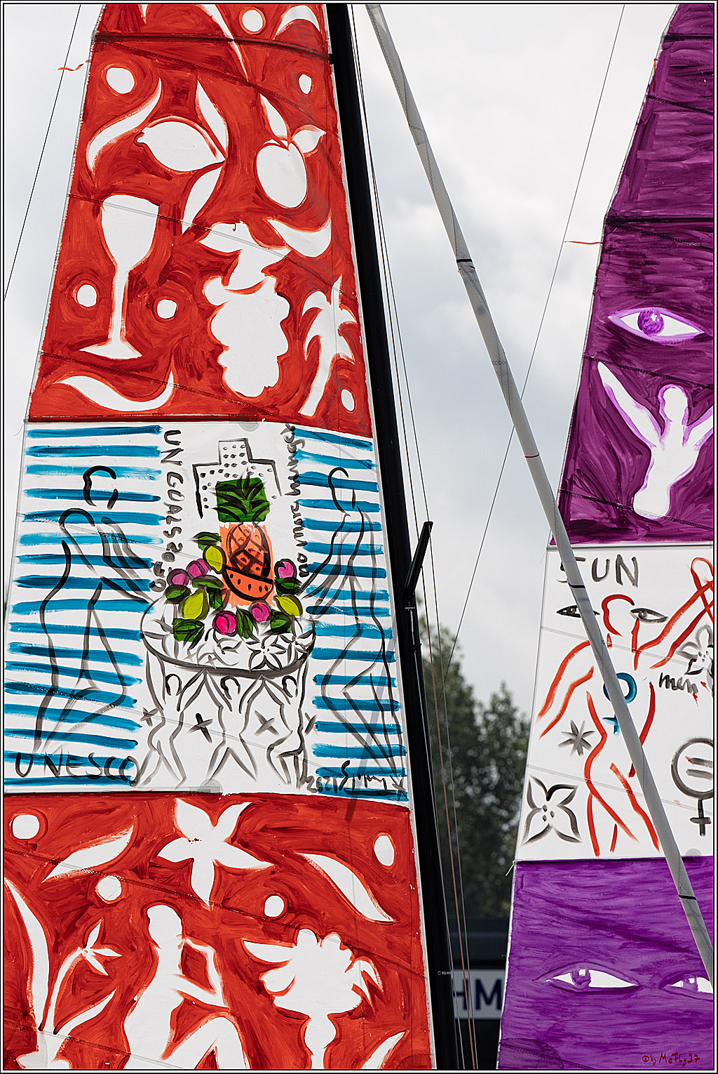 Die Kultur-Regatta Sailing #Art4GlobalGoals - Nachhaltigkeitsziele (Sustainable Develpment Goals / SDGs) der Vereinten Nationen (UN); Monheim - Duesselorfer Yachthafen, 22.08.2021