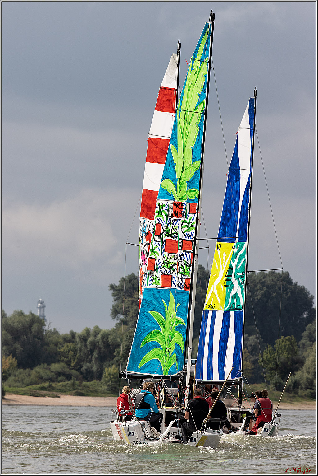 Die Kultur-Regatta Sailing #Art4GlobalGoals - Nachhaltigkeitsziele (Sustainable Develpment Goals / SDGs) der Vereinten Nationen (UN); Monheim - Duesselorfer Yachthafen, 22.08.2021