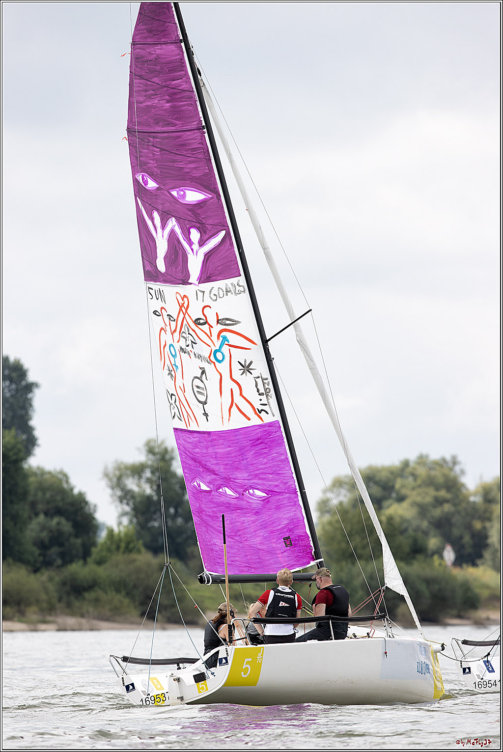 Die Kultur-Regatta Sailing #Art4GlobalGoals - Nachhaltigkeitsziele (Sustainable Develpment Goals / SDGs) der Vereinten Nationen (UN); Monheim - Duesselorfer Yachthafen, 22.08.2021