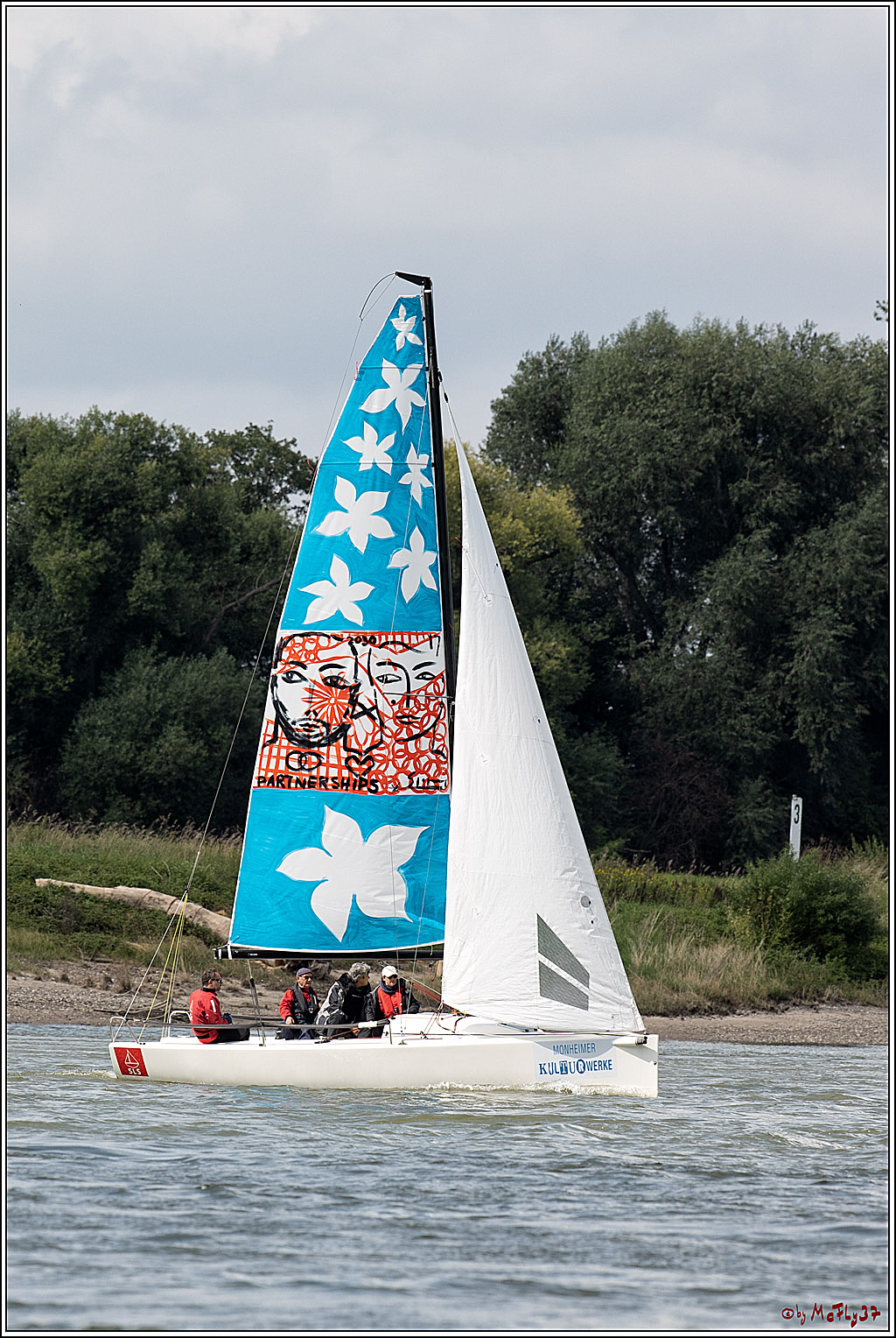 Die Kultur-Regatta Sailing #Art4GlobalGoals - Nachhaltigkeitsziele (Sustainable Develpment Goals / SDGs) der Vereinten Nationen (UN); Monheim - Duesselorfer Yachthafen, 22.08.2021