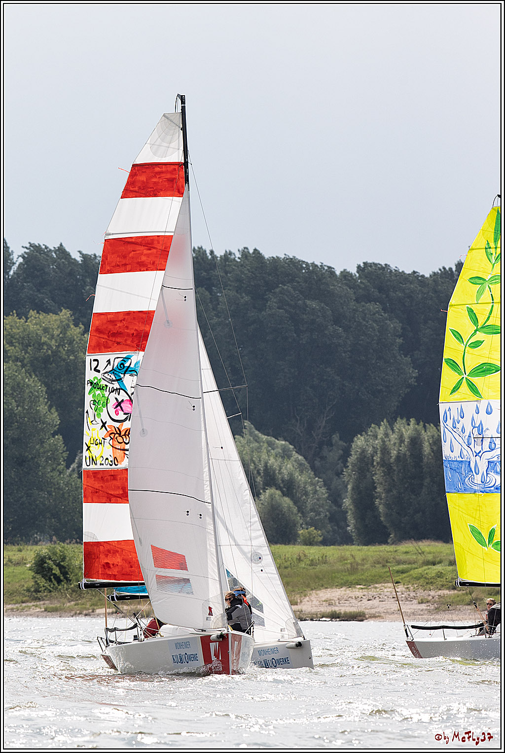 Die Kultur-Regatta Sailing #Art4GlobalGoals - Nachhaltigkeitsziele (Sustainable Develpment Goals / SDGs) der Vereinten Nationen (UN); Monheim - Duesselorfer Yachthafen, 22.08.2021