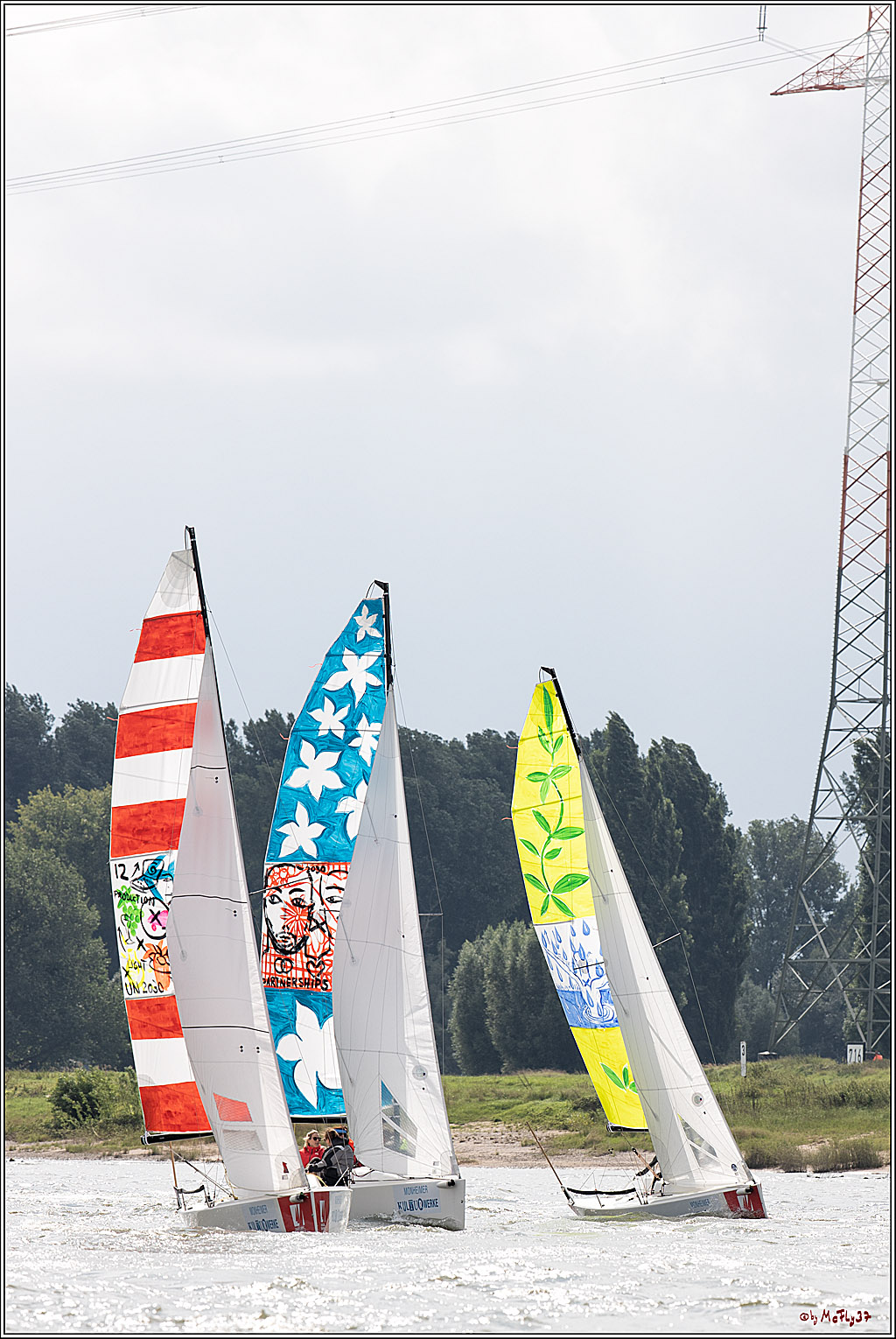 Die Kultur-Regatta Sailing #Art4GlobalGoals - Nachhaltigkeitsziele (Sustainable Develpment Goals / SDGs) der Vereinten Nationen (UN); Monheim - Duesselorfer Yachthafen, 22.08.2021