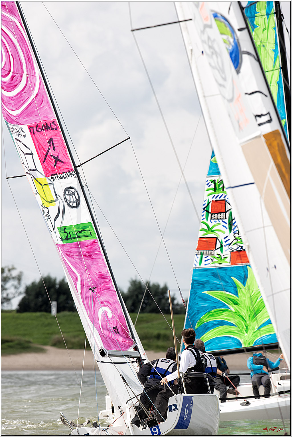 Die Kultur-Regatta Sailing #Art4GlobalGoals - Nachhaltigkeitsziele (Sustainable Develpment Goals / SDGs) der Vereinten Nationen (UN); Monheim - Duesselorfer Yachthafen, 22.08.2021