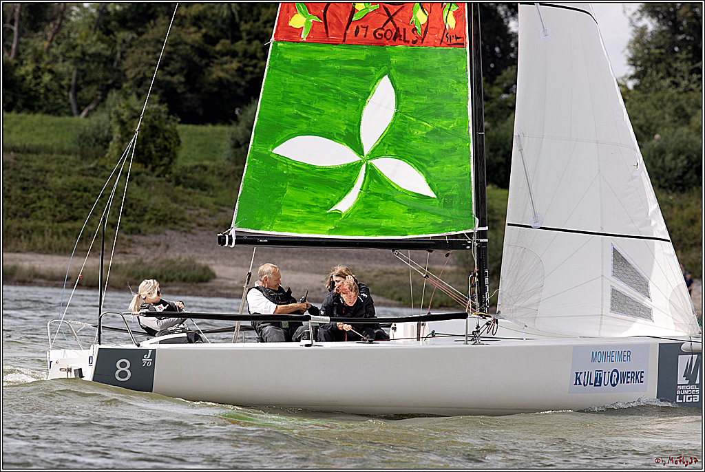 Die Kultur-Regatta Sailing #Art4GlobalGoals - Nachhaltigkeitsziele (Sustainable Develpment Goals / SDGs) der Vereinten Nationen (UN); Monheim - Duesselorfer Yachthafen, 22.08.2021