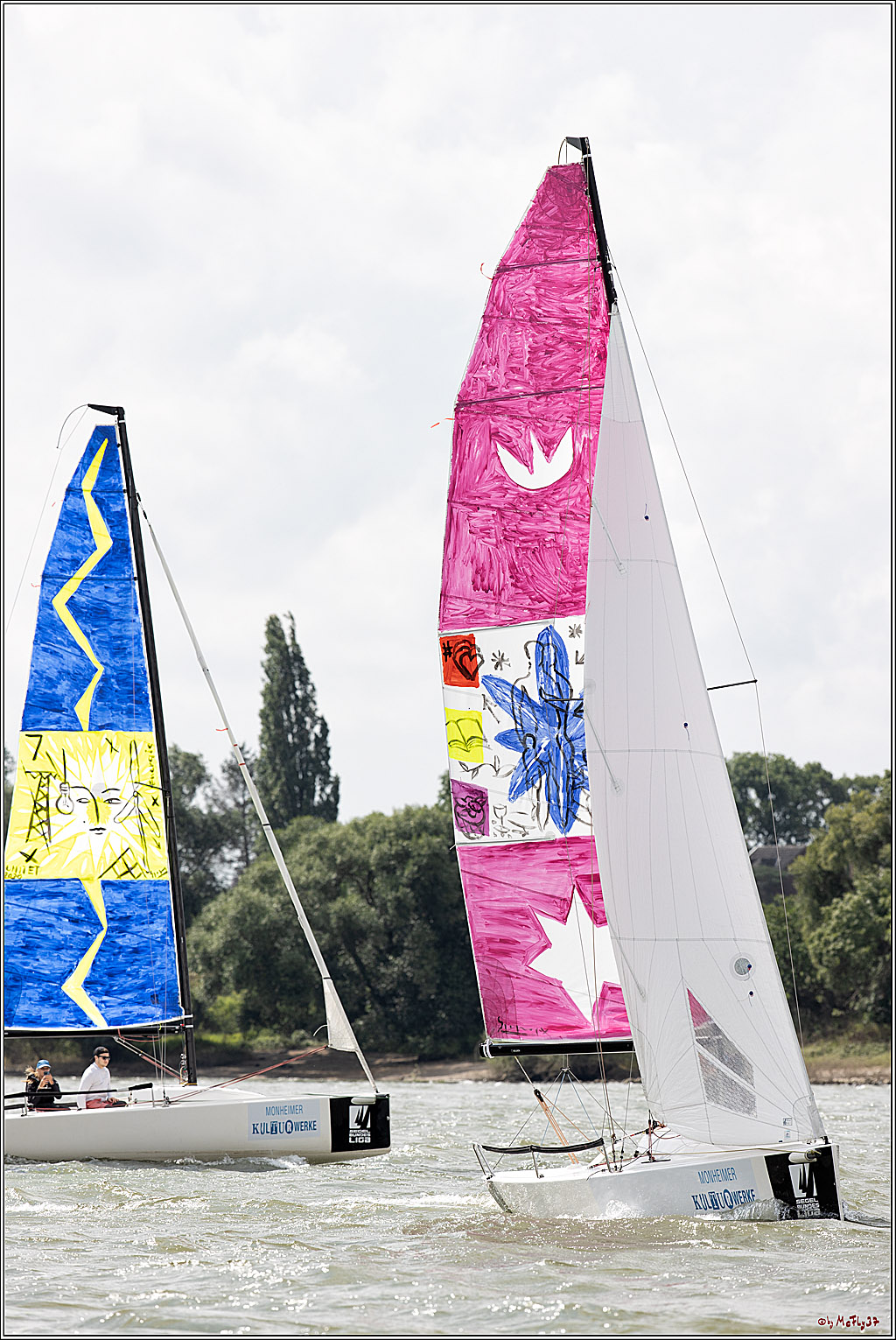 Die Kultur-Regatta Sailing #Art4GlobalGoals - Nachhaltigkeitsziele (Sustainable Develpment Goals / SDGs) der Vereinten Nationen (UN); Monheim - Duesselorfer Yachthafen, 22.08.2021