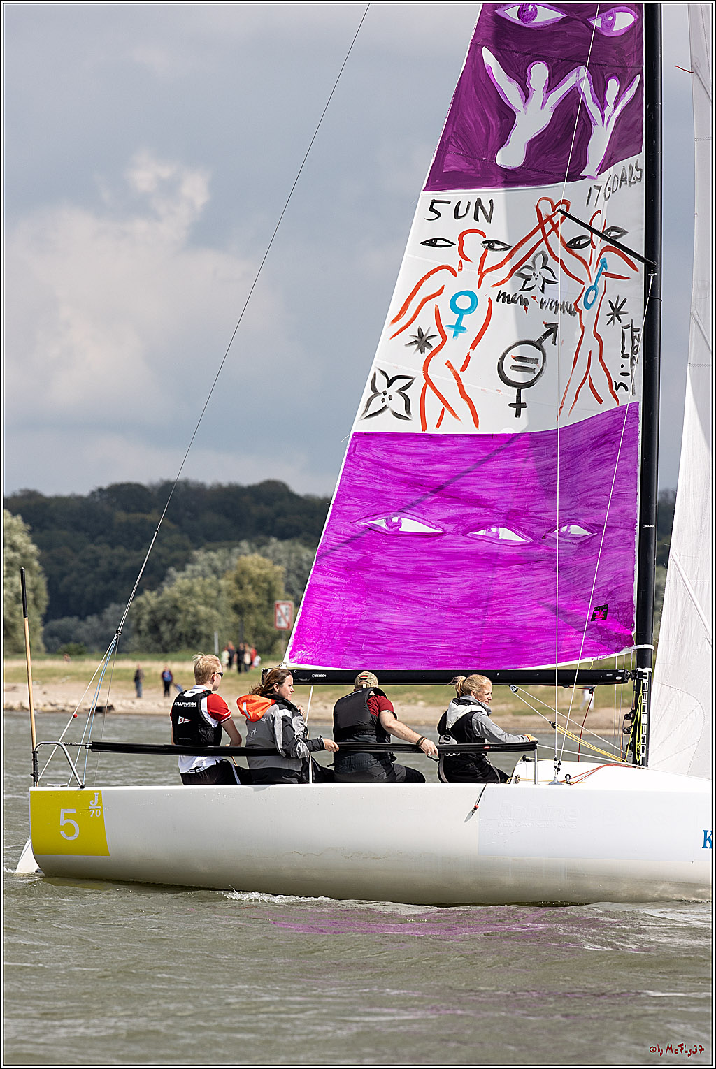Die Kultur-Regatta Sailing #Art4GlobalGoals - Nachhaltigkeitsziele (Sustainable Develpment Goals / SDGs) der Vereinten Nationen (UN); Monheim - Duesselorfer Yachthafen, 22.08.2021