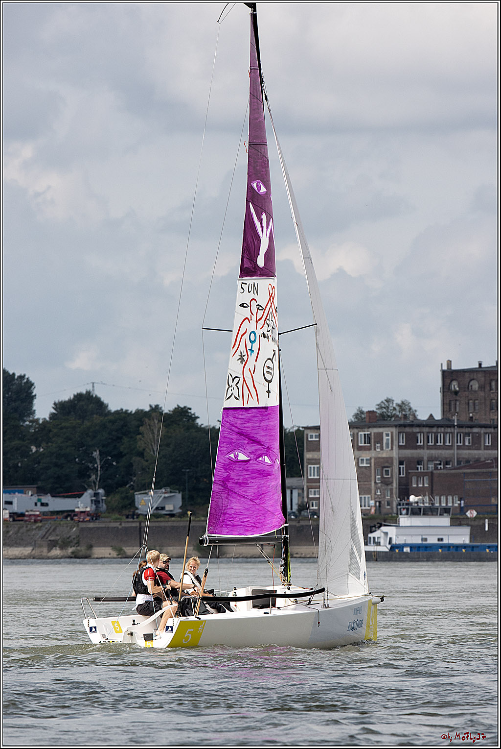 Die Kultur-Regatta Sailing #Art4GlobalGoals - Nachhaltigkeitsziele (Sustainable Develpment Goals / SDGs) der Vereinten Nationen (UN); Monheim - Duesselorfer Yachthafen, 22.08.2021