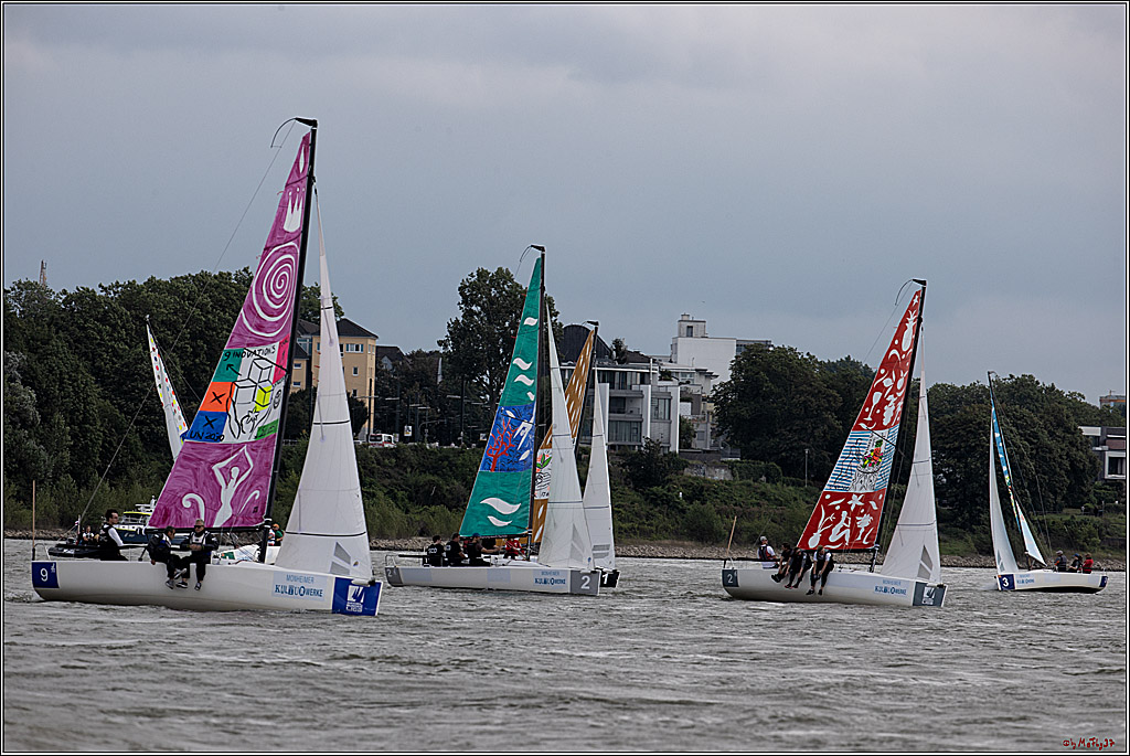 Die Kultur-Regatta Sailing #Art4GlobalGoals - Nachhaltigkeitsziele (Sustainable Develpment Goals / SDGs) der Vereinten Nationen (UN); Monheim - Duesselorfer Yachthafen, 22.08.2021