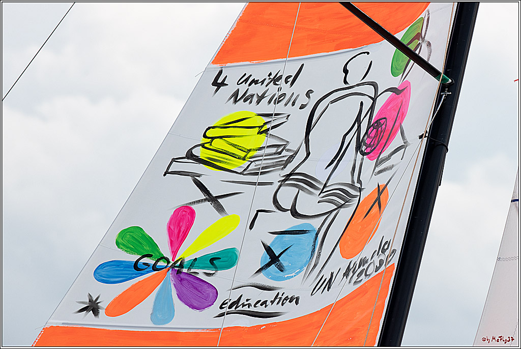 Die Kultur-Regatta Sailing #Art4GlobalGoals - Nachhaltigkeitsziele (Sustainable Develpment Goals / SDGs) der Vereinten Nationen (UN); Monheim - Duesselorfer Yachthafen, 22.08.2021