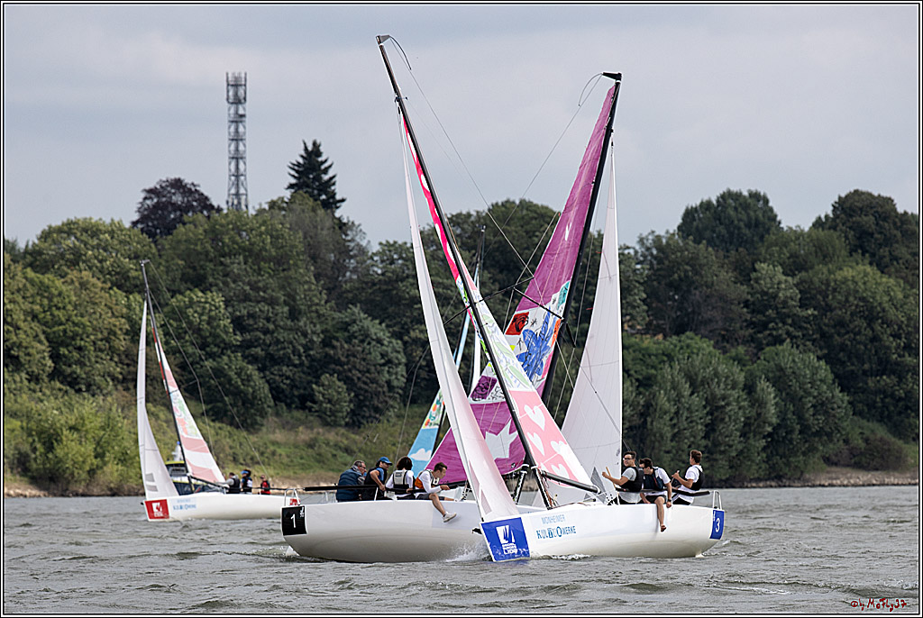 Die Kultur-Regatta Sailing #Art4GlobalGoals - Nachhaltigkeitsziele (Sustainable Develpment Goals / SDGs) der Vereinten Nationen (UN); Monheim - Duesselorfer Yachthafen, 22.08.2021
