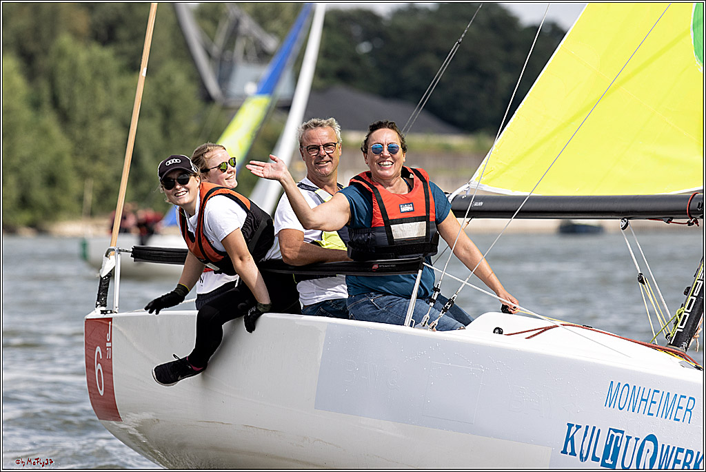 Die Kultur-Regatta Sailing #Art4GlobalGoals - Nachhaltigkeitsziele (Sustainable Develpment Goals / SDGs) der Vereinten Nationen (UN); Monheim - Duesselorfer Yachthafen, 22.08.2021