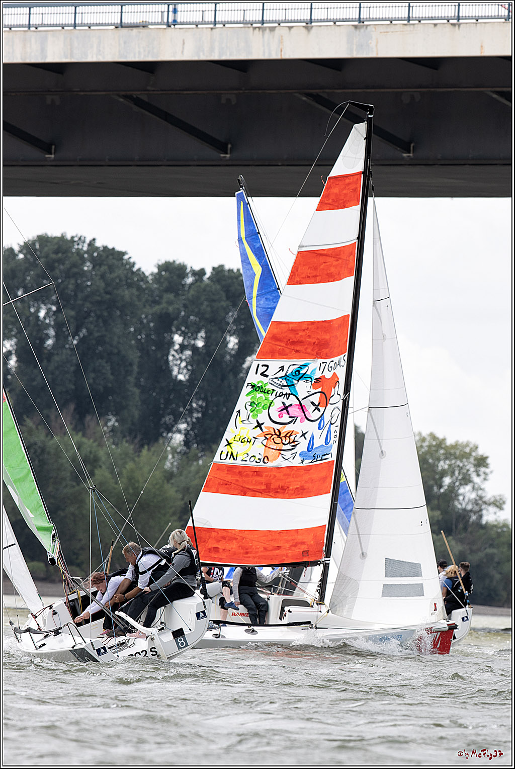 Die Kultur-Regatta Sailing #Art4GlobalGoals - Nachhaltigkeitsziele (Sustainable Develpment Goals / SDGs) der Vereinten Nationen (UN); Monheim - Duesselorfer Yachthafen, 22.08.2021