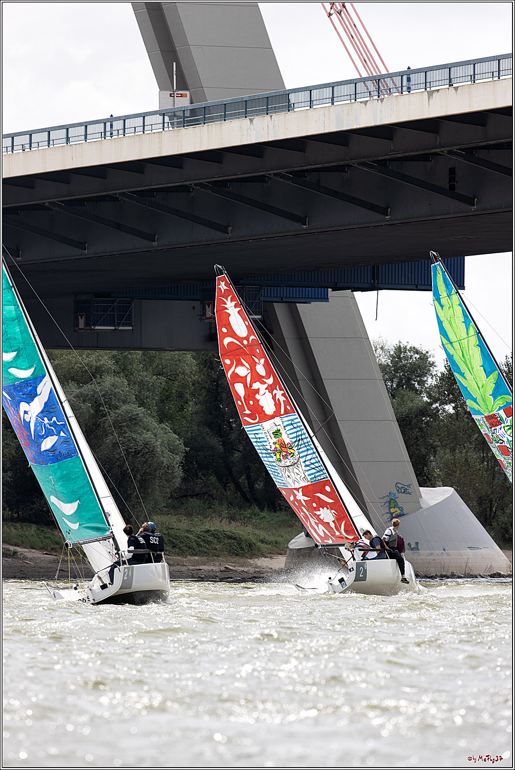 Die Kultur-Regatta Sailing #Art4GlobalGoals - Nachhaltigkeitsziele (Sustainable Develpment Goals / SDGs) der Vereinten Nationen (UN); Monheim - Duesselorfer Yachthafen, 22.08.2021