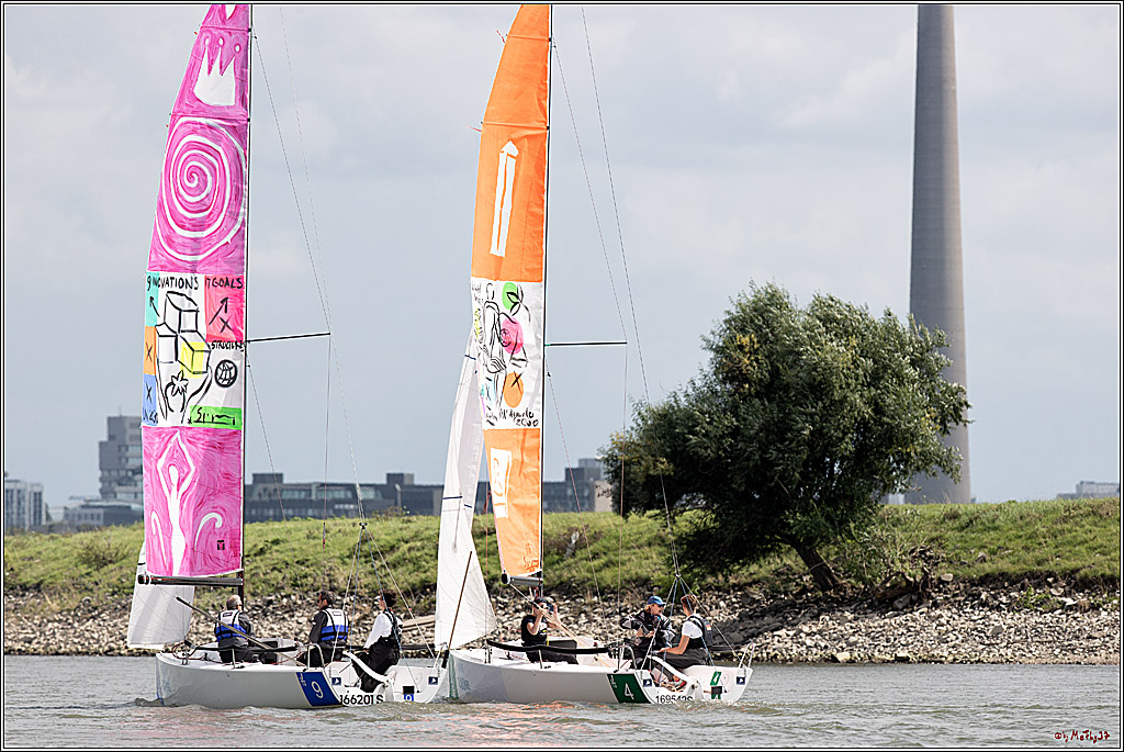 Die Kultur-Regatta Sailing #Art4GlobalGoals - Nachhaltigkeitsziele (Sustainable Develpment Goals / SDGs) der Vereinten Nationen (UN); Monheim - Duesselorfer Yachthafen, 22.08.2021