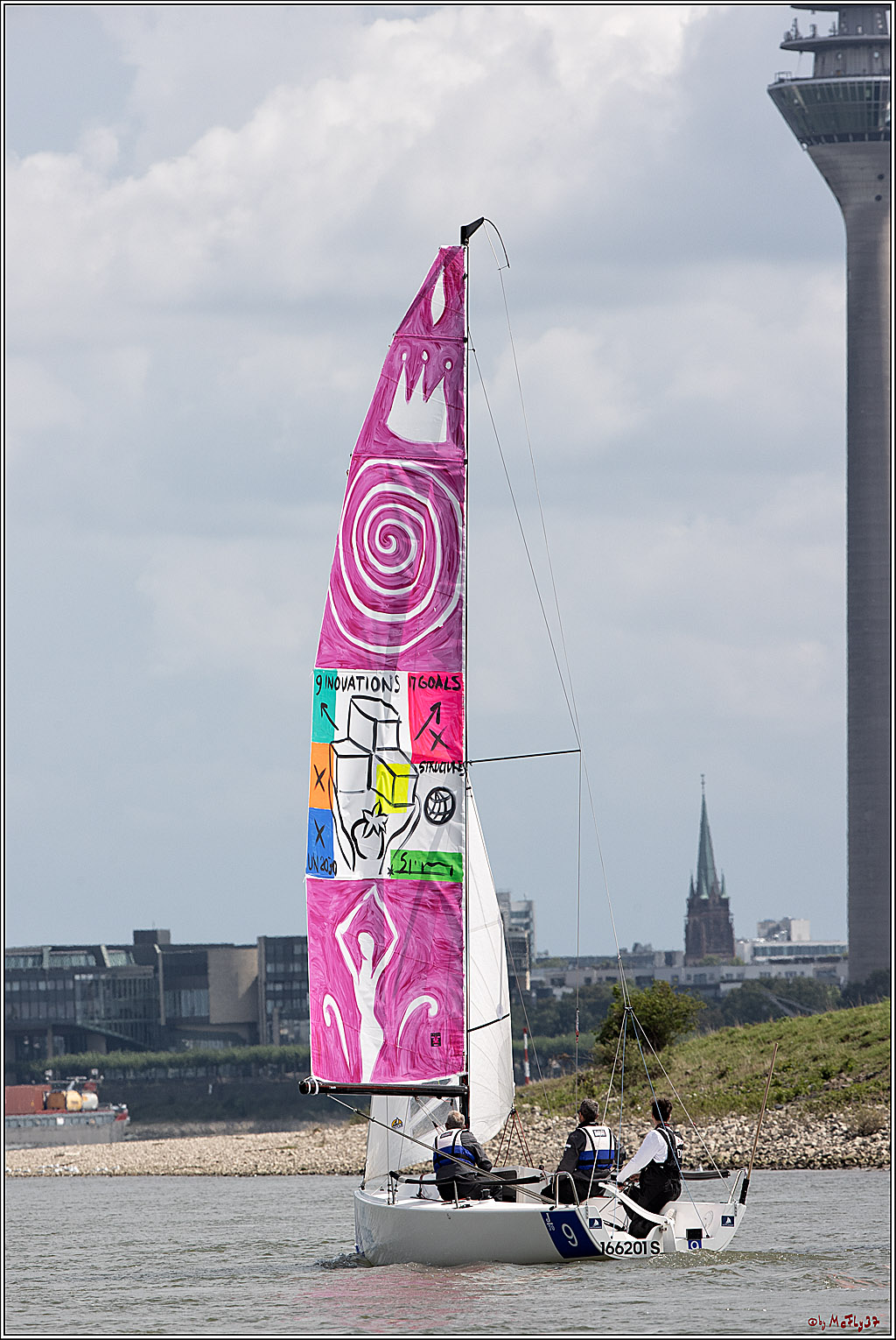 Die Kultur-Regatta Sailing #Art4GlobalGoals - Nachhaltigkeitsziele (Sustainable Develpment Goals / SDGs) der Vereinten Nationen (UN); Monheim - Duesselorfer Yachthafen, 22.08.2021