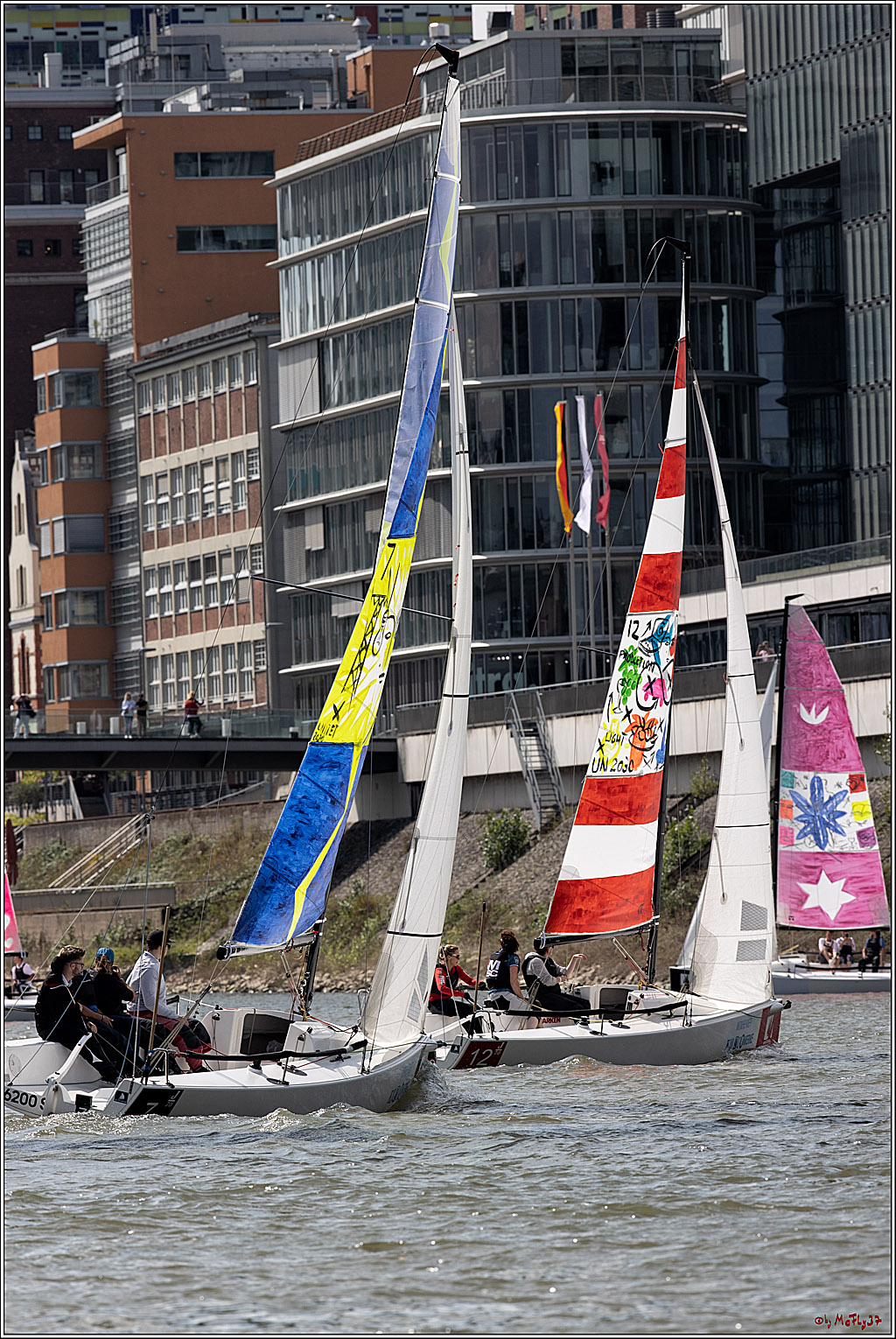 Die Kultur-Regatta Sailing #Art4GlobalGoals - Nachhaltigkeitsziele (Sustainable Develpment Goals / SDGs) der Vereinten Nationen (UN); Monheim - Duesselorfer Yachthafen, 22.08.2021