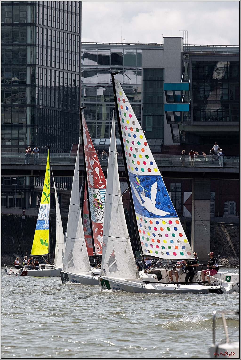 Die Kultur-Regatta Sailing #Art4GlobalGoals - Nachhaltigkeitsziele (Sustainable Develpment Goals / SDGs) der Vereinten Nationen (UN); Monheim - Duesselorfer Yachthafen, 22.08.2021