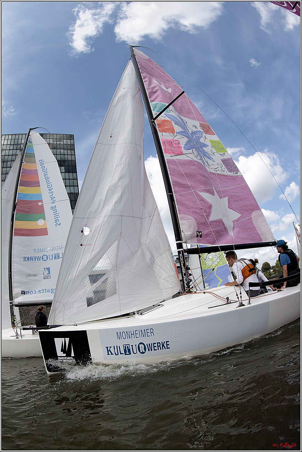 Die Kultur-Regatta Sailing #Art4GlobalGoals - Nachhaltigkeitsziele (Sustainable Develpment Goals / SDGs) der Vereinten Nationen (UN); Monheim - Duesselorfer Yachthafen, 22.08.2021