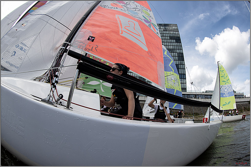 Die Kultur-Regatta Sailing #Art4GlobalGoals - Nachhaltigkeitsziele (Sustainable Develpment Goals / SDGs) der Vereinten Nationen (UN); Monheim - Duesselorfer Yachthafen, 22.08.2021