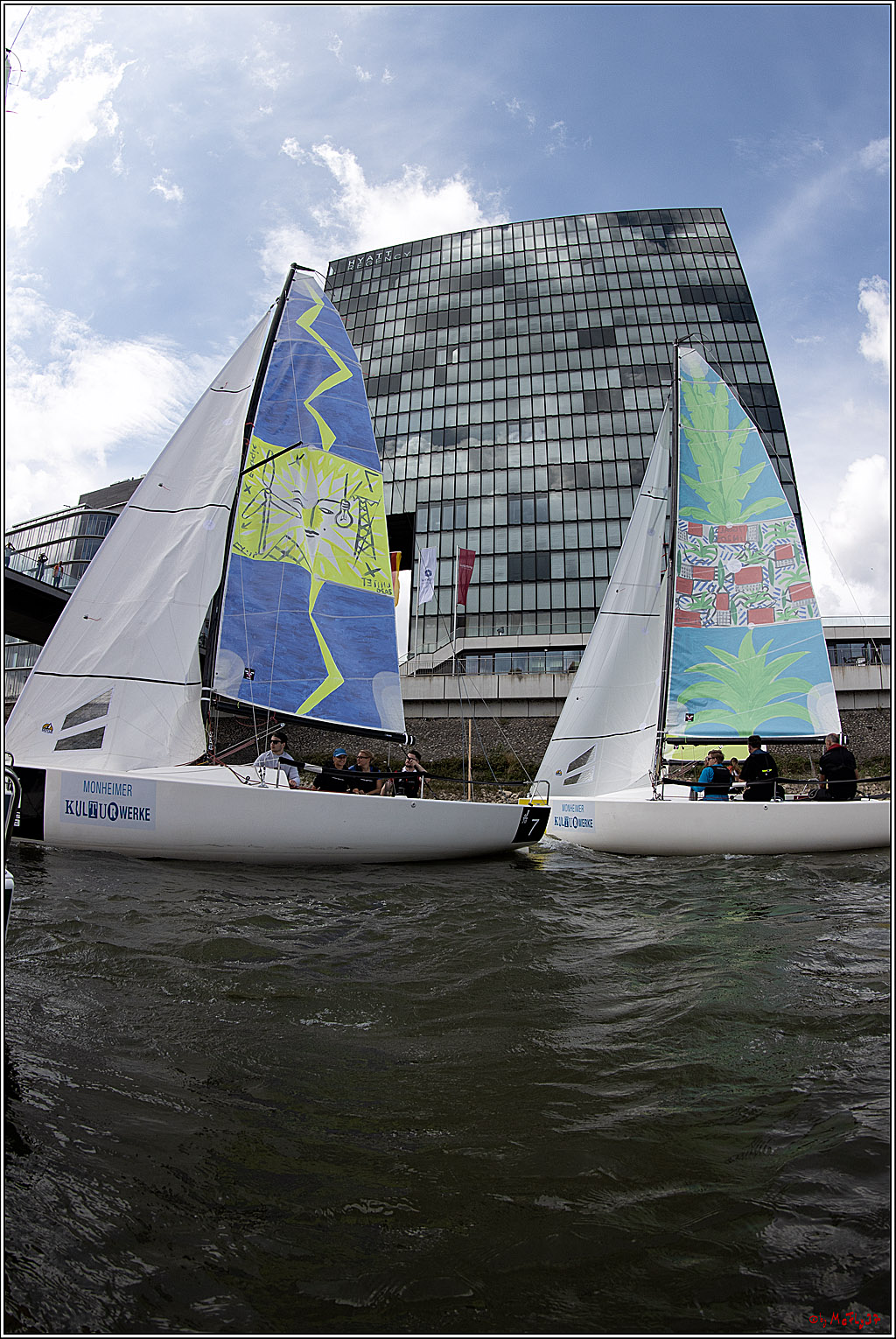 Die Kultur-Regatta Sailing #Art4GlobalGoals - Nachhaltigkeitsziele (Sustainable Develpment Goals / SDGs) der Vereinten Nationen (UN); Monheim - Duesselorfer Yachthafen, 22.08.2021