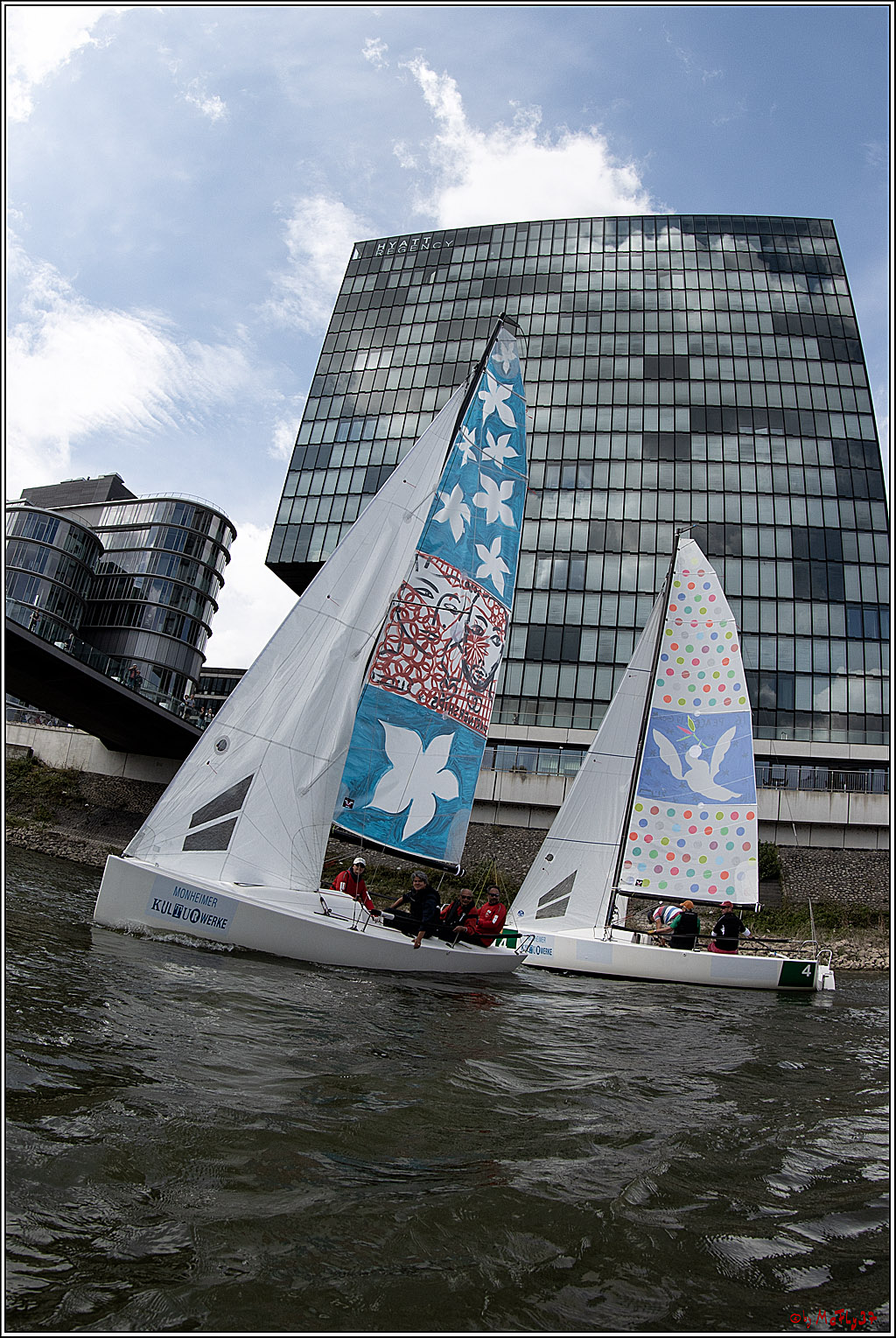 Die Kultur-Regatta Sailing #Art4GlobalGoals - Nachhaltigkeitsziele (Sustainable Develpment Goals / SDGs) der Vereinten Nationen (UN); Monheim - Duesselorfer Yachthafen, 22.08.2021