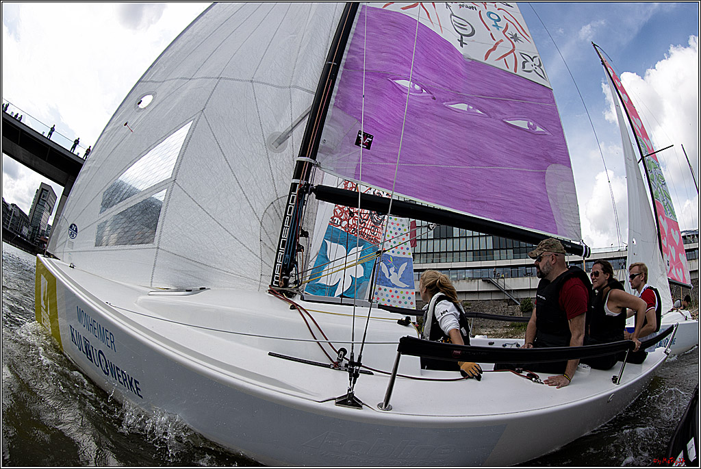 Die Kultur-Regatta Sailing #Art4GlobalGoals - Nachhaltigkeitsziele (Sustainable Develpment Goals / SDGs) der Vereinten Nationen (UN); Monheim - Duesselorfer Yachthafen, 22.08.2021