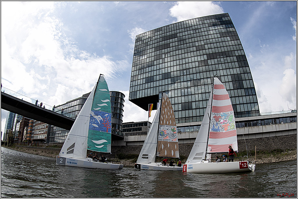 Die Kultur-Regatta Sailing #Art4GlobalGoals - Nachhaltigkeitsziele (Sustainable Develpment Goals / SDGs) der Vereinten Nationen (UN); Monheim - Duesselorfer Yachthafen, 22.08.2021